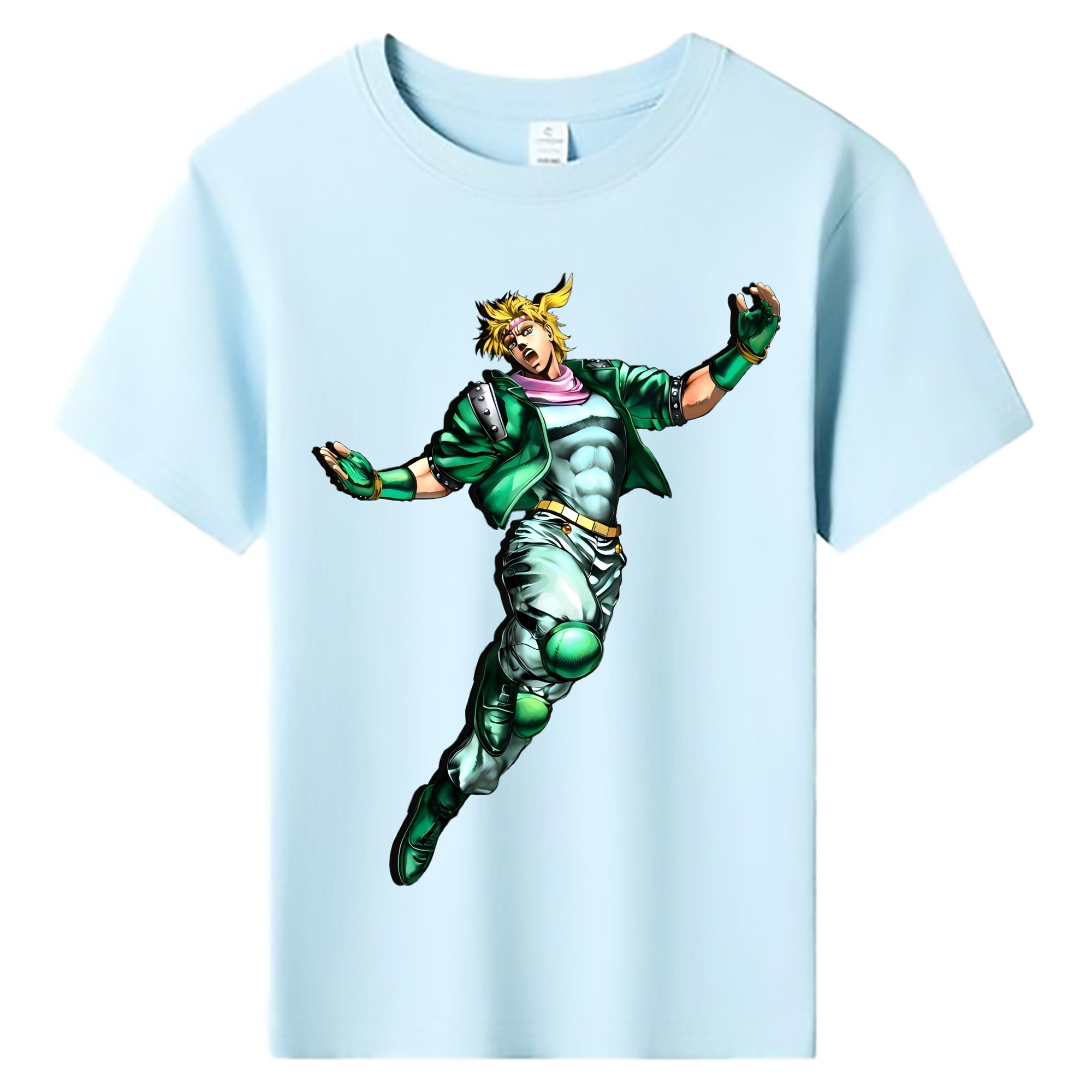 （画像用） ジョジョの奇妙な冒険 ディオ?ブランドー JoJo's Bizarre Adventure Dio Brando 綿100％キッズTシャツ（フロントプリント）